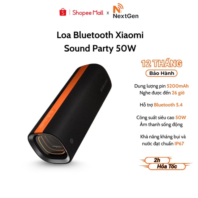 Loa Bluetooth Xiaomi Sound Party 50W - Harman AudioEFX - Bảo Hành 12 tháng - Ảnh 5