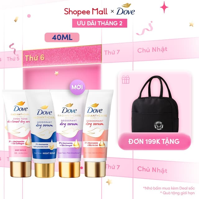 [CHÍNH HÃNG] Dove Serum dưỡng sáng khử mùi Dove dành cho nữ với 3% Niacinamide giúp da sáng mịn đều màu 40ml tốt như lăn - Ảnh 7