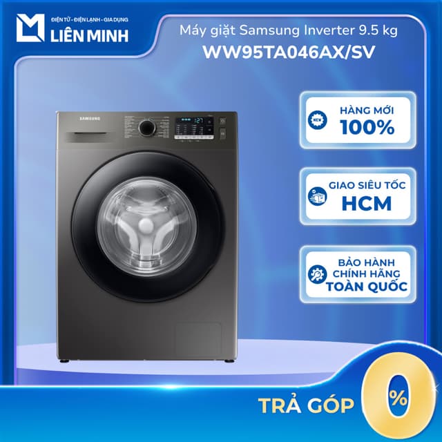 [Shopee - Lắp đặt 0Đ HN HCM] WW95TA046AX/SV - Máy Giặt Samsung Inverter 9.5 Kg WW95TA046AX/SV - Ảnh 4