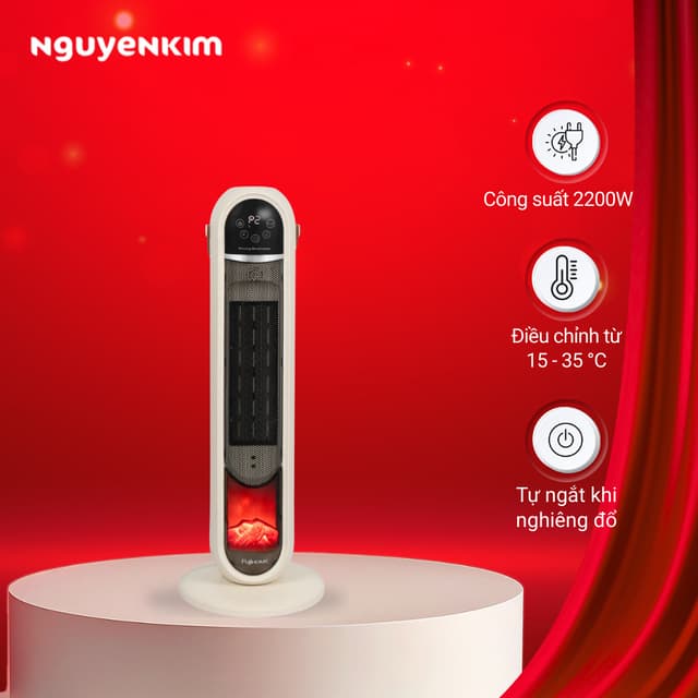 Quạt sưởi gốm Fujihome 2200W FH202 - Ảnh 9