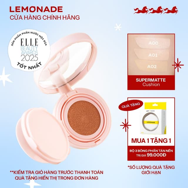 Phấn nước siêu kiềm dầu Lemonade Supermatte Cushion 15g - Ảnh 10