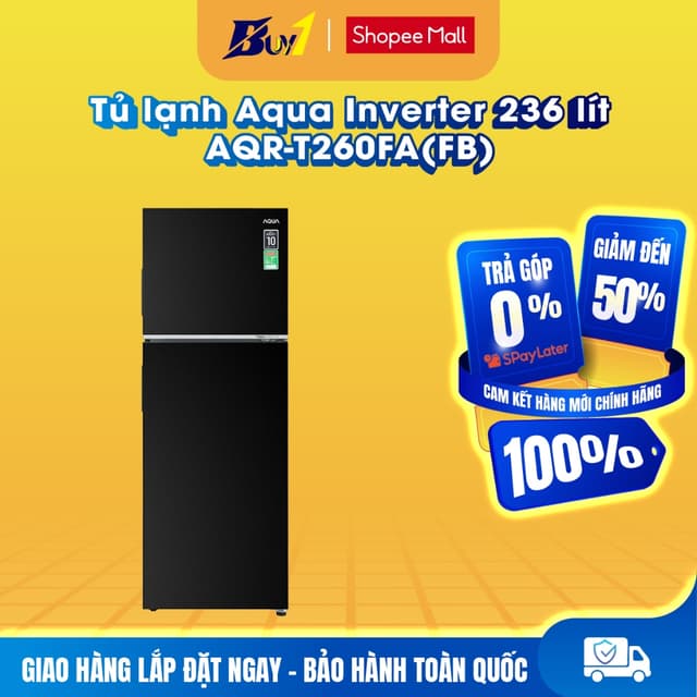 AQR-T260FA(FB) - Tủ lạnh Aqua Inverter 236 lít AQR-T260FA(FB) - Hàng chính hãng - Ảnh 5