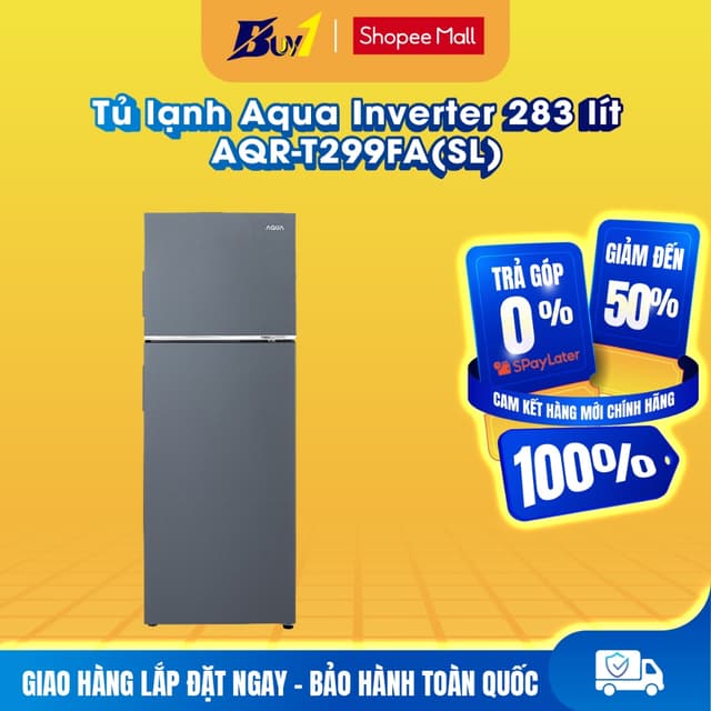 AQR-T299FA(SL) - Tủ lạnh Aqua Inverter 283 lít AQR-T299FA(SL) - Hàng chính hãng - Ảnh 7