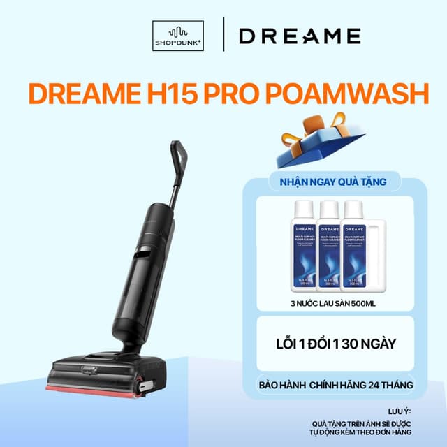 Máy Hút Bụi Lau Sàn Cầm Tay Dreame H15 Pro Foamwash Chính Hãng | Bảo Hành 24 Tháng - Ảnh 7