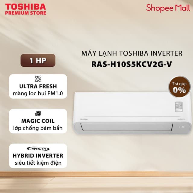 [MIỄN PHÍ GIAO LẮP] Máy lạnh Toshiba Inverter 1 HP  RAS-H10S5KCV2G-V  | 1.5 HP RAS-H13S5KCV2G-V - Ảnh 11