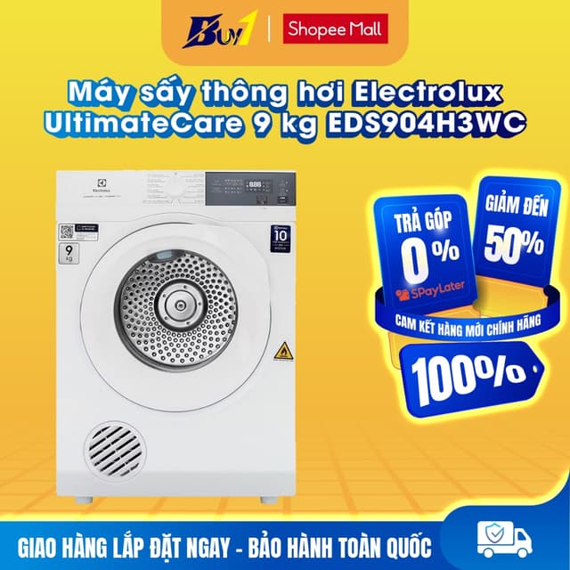 EDS904H3WC - Máy sấy thông hơi Electrolux UltimateCare 9 kg EDS904H3WC - Hàng chính hãng - Ảnh 5