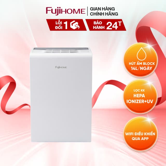 Máy hút ẩm gia đình 14 Lít Fujihome DH14W-HEPA - Có kết nối wifi và kết hợp lọc không khí HEPA - Ảnh 12