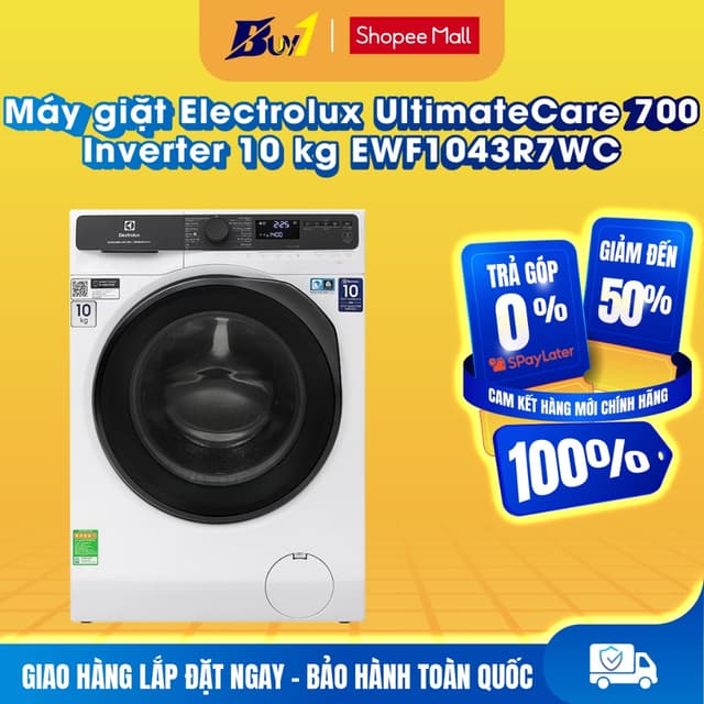 EWF1043R7WC - Máy giặt Electrolux UltimateCare 700 Inverter 10 kg EWF1043R7WC - Hàng chính hãng - Ảnh 4