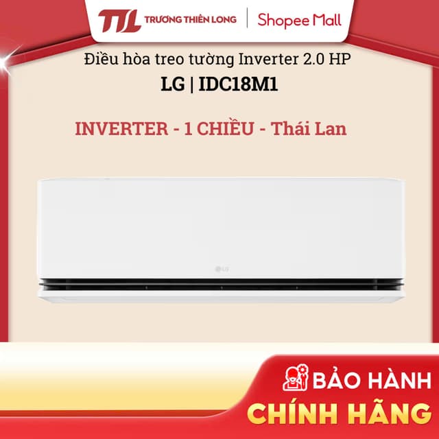 IDC18M1 - Máy Lạnh LG Inverter 2 HP IDC18M1 - Điều Hòa Phù Hợp Phòng Từ 20 - 30m² [FREESHIP HCM] - Ảnh 4