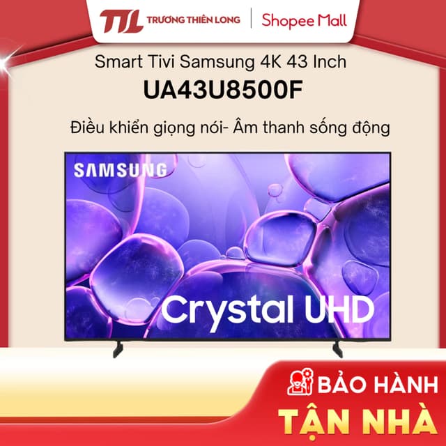 [Shopee - Lắp đặt 0Đ HN HCM] UA43U8500F | UA43DU7000 | UA43F6000FK - Smart Tivi Crystal UHD SAMSUNG 4K 43 Inch DU7000 - Ảnh 1
