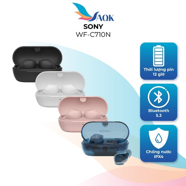 Tai nghe Bluetooth True Wireless Sony WF-C710N - Hàng chính hãng - Ảnh 1