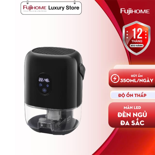 Máy hút ẩm bán dẫn nhập khẩu FUJIHOME DHP035-MINI, Công suất hút 1000ml/ ngày, độ ồn thấp - Ảnh 12