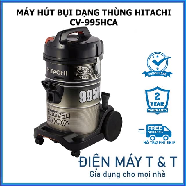 Máy hút bụi công nghiệp Hitachi CV-995HCA - Hàng chính hãng - Bảo hành 2 năm - Ảnh 3