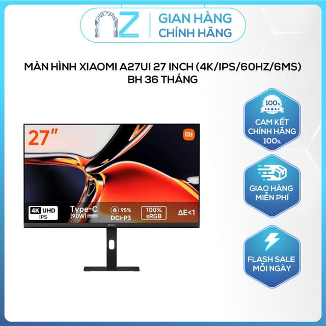 [ Chính Hãng ] Màn hình Xiaomi A27UI 27 inch (4K/IPS/60HZ/6MS) - BH 36 tháng - Ảnh 8
