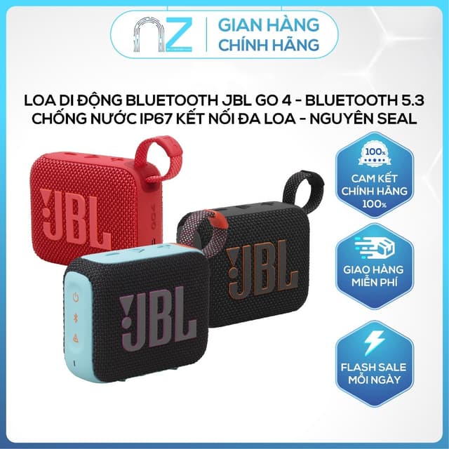 Loa Di Động JBL Go 4 Bluetooth 5.3 - Chống Nước IP67 Kết Nối Đa Loa - Nguyên Seal - Ảnh 10