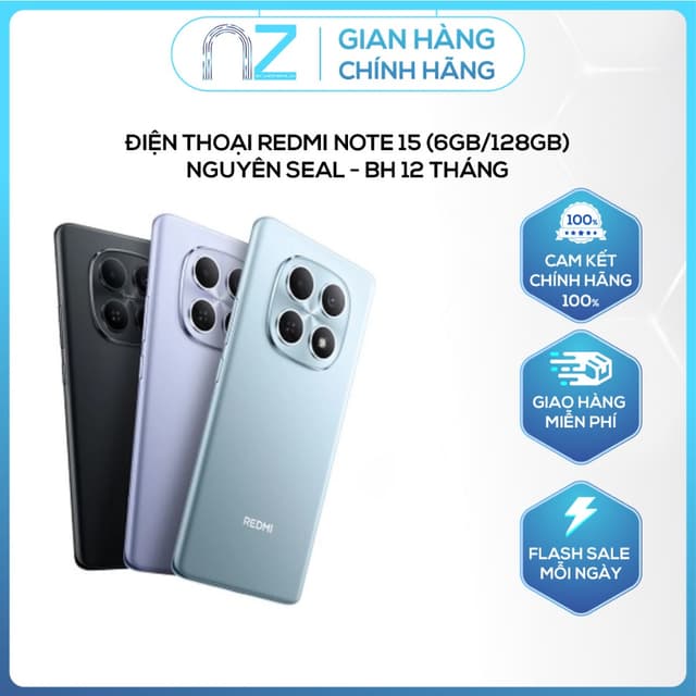 Điện thoại Xiaomi Redmi Note 15 (6GB/128GB) - Nguyên Seal - BH 12 tháng - Ảnh 8