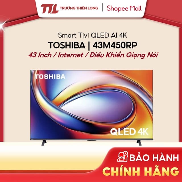 43M450RP | 43C350RP | 43E31RP | 43E31MP - Smart Tivi QLED Toshiba AI 4K 43 inch 43M450RP [TOÀN QUỐC] - Ảnh 5
