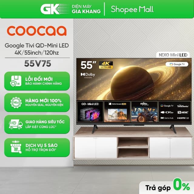 55V75 | 55Y68 PRO - Google Tivi QD-Mini LED Coocaa 4K 55 inch 55V75 [FREESHIP HCM] - Ảnh 11
