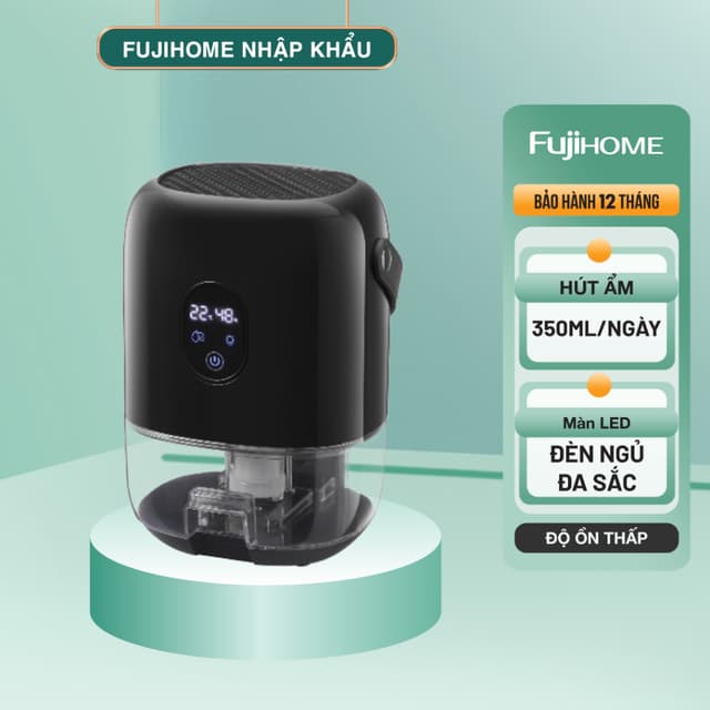 Máy hút ẩm bán dẫn mini Fujihome DHP035-MINI – Peltier, siêu êm 32dB - Ảnh 7