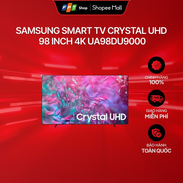 [Tặng kèm loa] Samsung Smart TV Crystal UHD 98 inch 4K UA98DU9000 - Ảnh 7