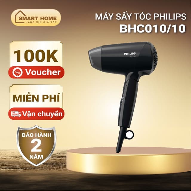 Máy Sấy Tóc Philips BHC010/10, Công Suất 1200W, Bảo Hành 2 Năm | Hàng Chính Hãng - Ảnh 8