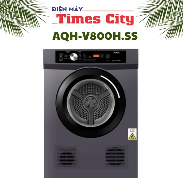 Máy sấy thông hơi Aqua 8 kg AQH-V800H SS - Ảnh 1