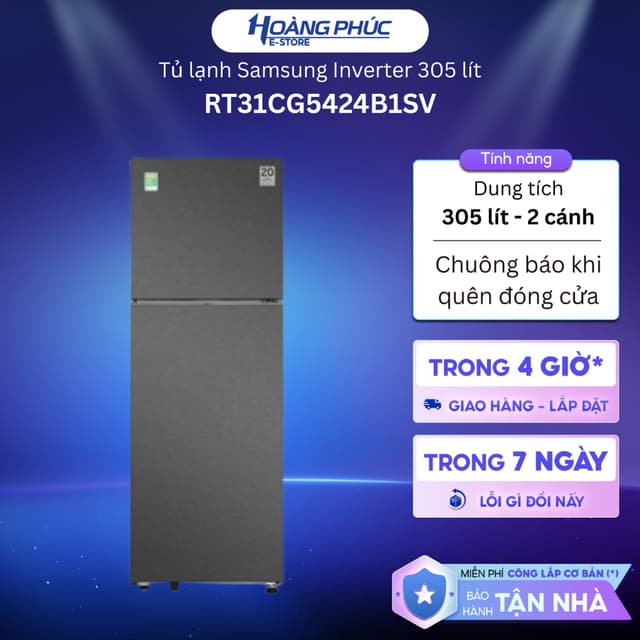 Tủ Lạnh Samsung Inverter 305 Lít RT31CG5424B1SV {Ship HCM 0Đ} - Ảnh 2