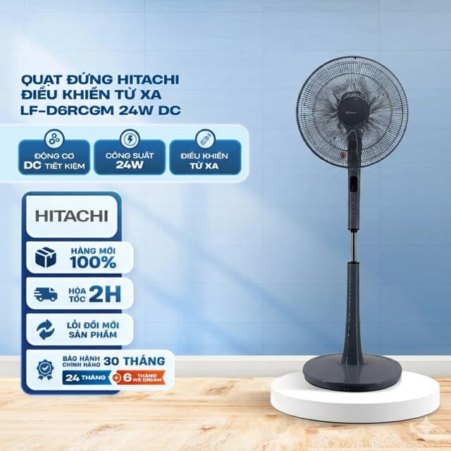 Quạt Đứng Hitachi LF-D6RCGM 24W - Tiết Kiệm điện, Điều Khiển Từ Xa, Bảo Hành Chính Hãng 12 Tháng - Ảnh 8