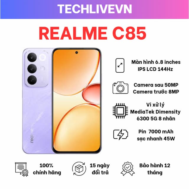 Điện thoại realme C85 4G 8GB/128GB - Hàng mới chính hãng - Ảnh 1