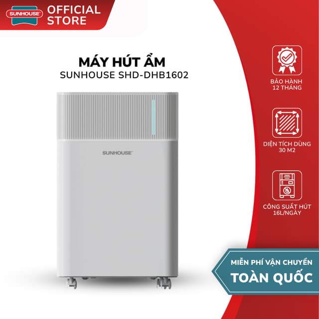 Máy Hút Ẩm Sunhouse SHD-DHB1602 - Bảo Hành 12-36 Tháng, Công Nghệ Hút Ẩm Block Hiệu Quả - Ảnh 5