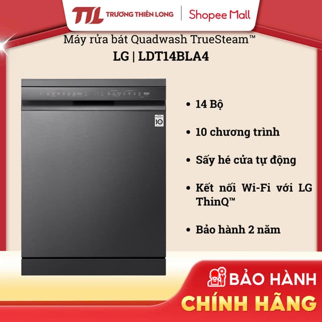 [Shopee - Lắp đặt 0Đ HN HCM] LDT14BLA4 | LDT14SVA4 - Máy Rửa Chén Độc Lập LG LDT14BLA4 / SVA4 - Ảnh 6