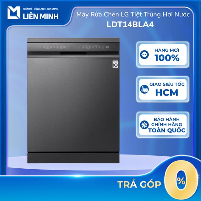 LDT14BLA4 (Màu Đen) | LDT14BGA3 (Màu Be) - Máy Rửa Chén Độc Lập LG Quadwash TrueSteam™ 14 Bộ [Giao Toàn Quốc] - Ảnh 3