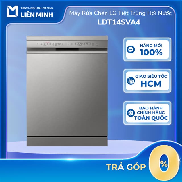 [Shopee - Lắp đặt 0Đ HN HCM] LDT14BGA3 (Be) | LDT14BLA4 (Đen) | LDT14SVA4 (Bạc) - Máy Rửa Chén Độc Lập LG 14 Bộ - Ảnh 10