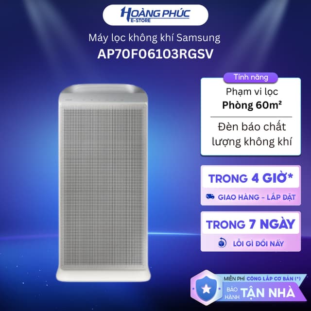 Máy Lọc Không Khí Samsung AP70F06103RGSV 60W {Toàn Quốc} - Ảnh 3