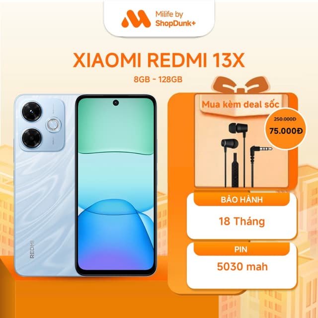 Điện Thoại Xiaomi Redmi 13X 8GB 128GB Chính Hãng BH 18 Tháng - Ảnh 12