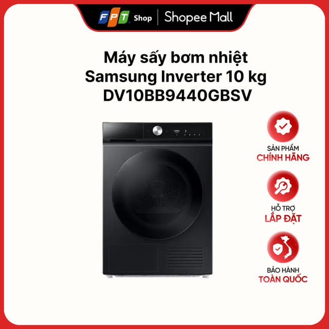 [Hàng chính hãng] Máy sấy bơm nhiệt Samsung Inverter 10 kg DV10BB9440GBSV - Ảnh 4