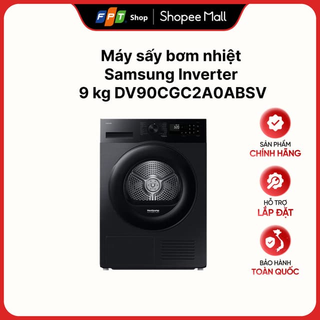 [Hàng chính hãng] Máy sấy bơm nhiệt Samsung Inverter 9 kg DV90CGC2A0ABSV - Ảnh 6