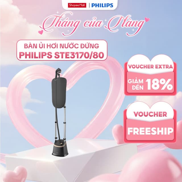 Bàn Ủi Hơi Nước Trụ Đứng Philips STE3170/80 công suất 2000W, Bảo Hành 24 Tháng - Ảnh 5