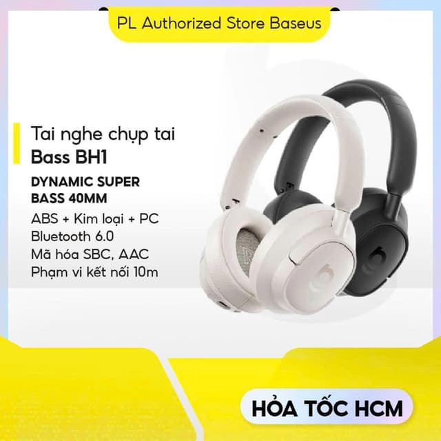 Tai Nghe Chụp Tai Baseus Bass BH1 Bluetooth 6.0 | AI ENC | Pin 80H | Dynamic Super Bass 40mm - Ảnh 5