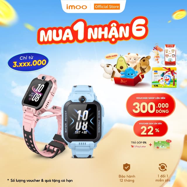 Đồng Hồ Thông Minh Trẻ Em Lắp Sim imoo Z7 Gọi Điện Thoại/ Camera Kép/Video call HD/Định Vị GPS/4G Smartwatch/Kháng Nước - Ảnh 2
