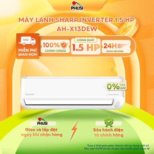 [MIỄN PHÍ SHIP HCM] Máy lạnh Sharp Inverter 1.5 HP AH-X13DEW - BH CHÍNH HÃNG - Ảnh 12