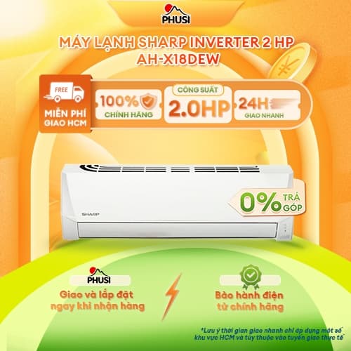 [MIỄN PHÍ SHIP HCM] Máy lạnh Sharp Inverter 2 HP AH-X18DEW - BH CHÍNH HÃNG - Ảnh 10