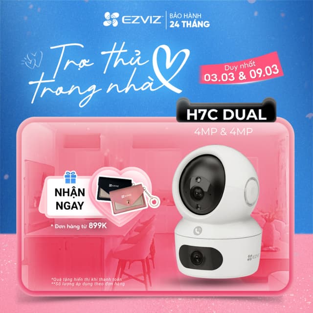 Camera WIFI EZVIZ H7C 4MP & 4MP Ống kính kép liên kết thông minh, Quay quét toàn diện, Đàm thoại 2 chiều - Ảnh 3