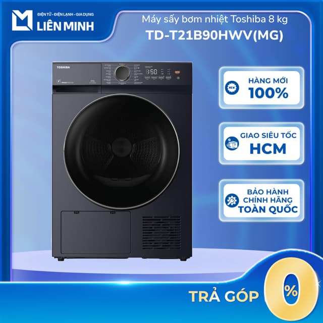 Máy Sấy Bơm Nhiệt Toshiba Inverter 8 Kg TD-T21B90HWV(MG) [SHIP 0Đ HCM] - Ảnh 7