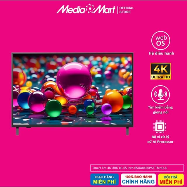 Smart Tivi 4K UHD LG 65 inch 65UA8450PSA ThinQ AI Bảo hành chính hãng - Ảnh 5