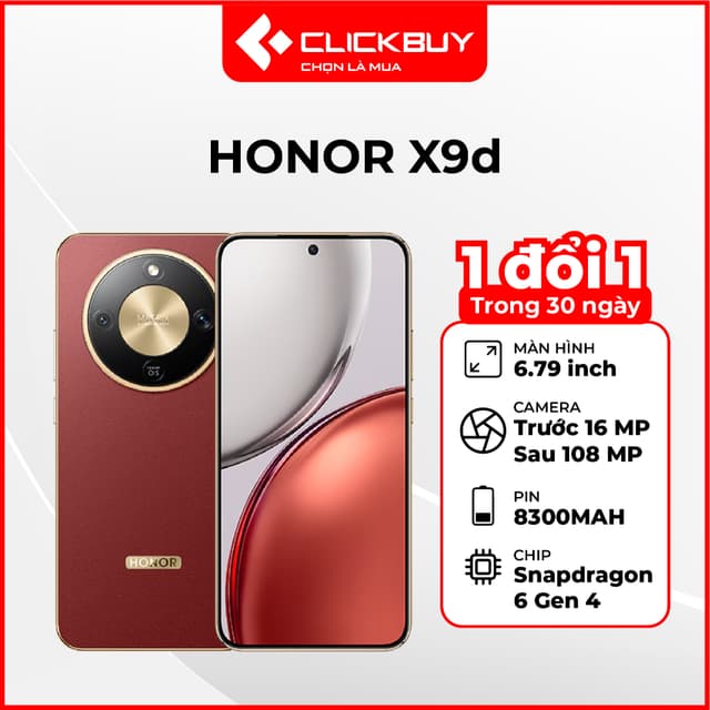 Điện thoại Honor X9d 5G 8GB 256GB Chính hãng - Pin 8300 mAh siCarbon, Snapdragon 6 Gen 4 - Ảnh 6