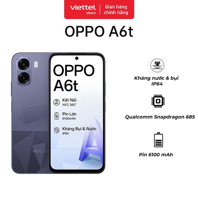Điện thoại OPPO A6t 4GB + 128GB Chính hãng | NFC | Nhân Bản Ứng Dụng | AI Camera | Pin 6100 mAh - Ảnh 6