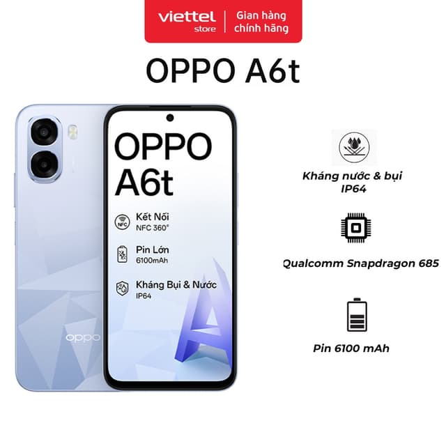 Điện thoại OPPO A6t 4GB + 64GB Chính hãng | NFC | Nhân Bản Ứng Dụng | AI Camera | Pin 6100 mAh - Ảnh 7