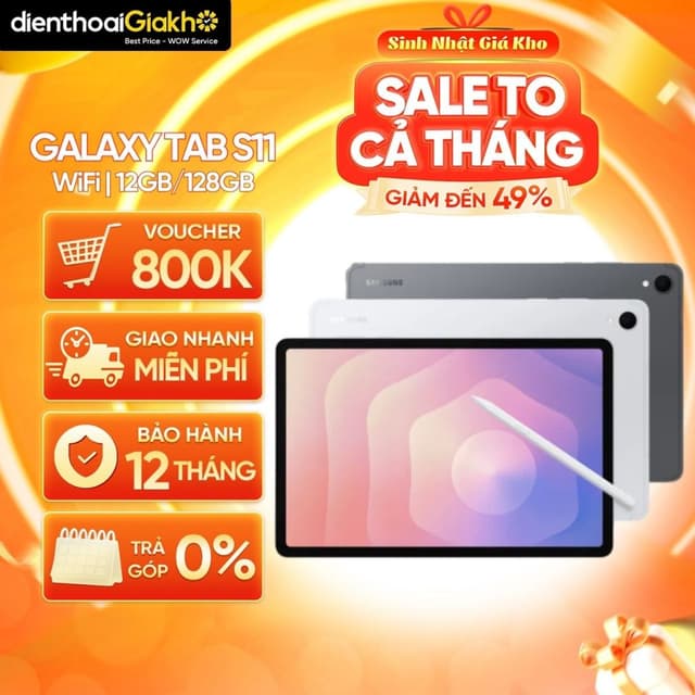 Máy Tính Bảng Samsung Galaxy Tab S11 Wifi 12GB/128GB Chính Hãng, Bảo Hành 12 Tháng - Ảnh 1