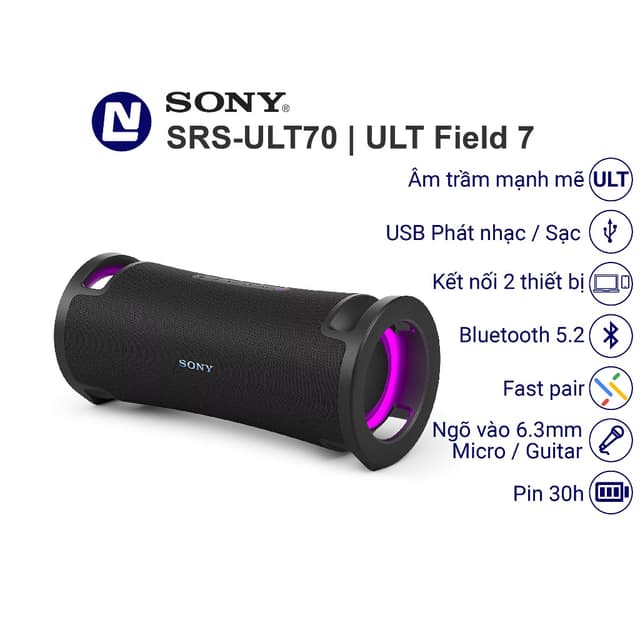 Loa Sony SRS ULT70 có ngõ vào micro karaoke ULT Field 7 - Ảnh 2